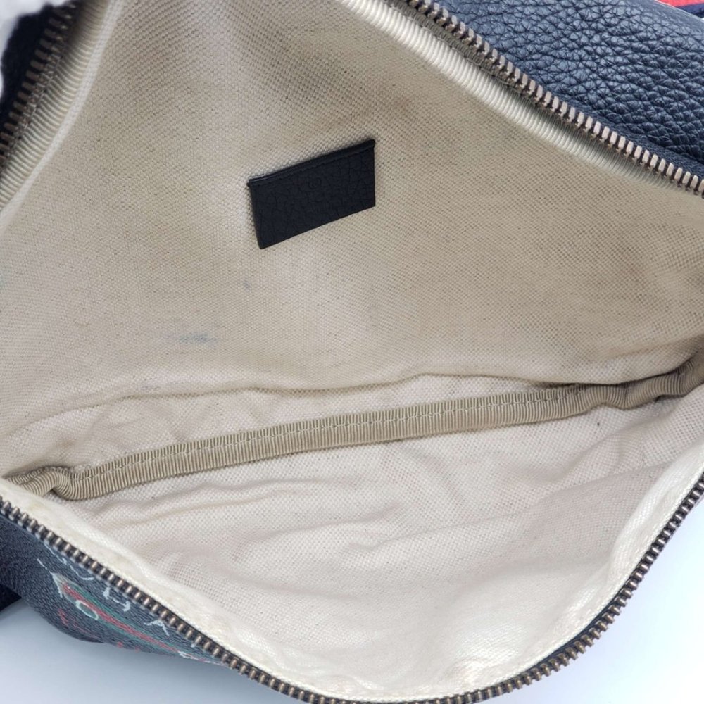 100% Authentic Gucci Black Leather Belt Bag - Picture 10 of 16